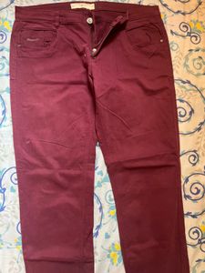 Woodland Burgundy Straight Leg Jeans UNI sex