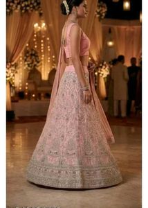 Elegant Pink Embroidered Lehenga Choli