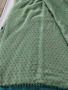 Pastel Green Printed Fancy Saree (Women)