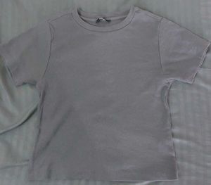 Basic Grey Crew Neck T-Shirt