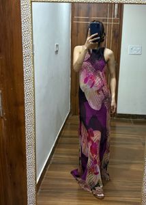 Orchid Printed Embellished Maxi Dress