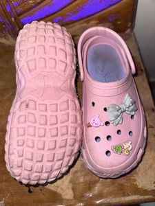 Cute Pink Clogs with Charms