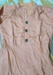 Elegant Peach Kurta Set with Dupatta