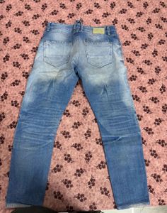 CELIO Men's Blue Wash Slim Fit Jeans