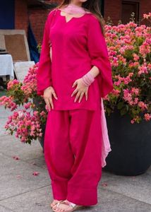 Rose pink frashi salvar suit
