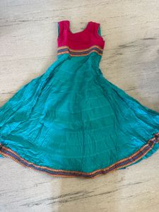 Beautiful Teal & Pink Ethnic Gown- XL