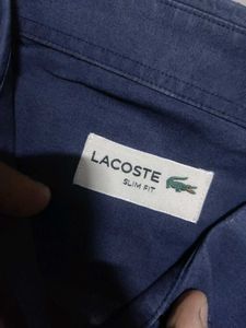 Men's Lacoste Blue Polka Dot Shirt