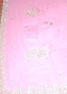 Elegant Pink Saree with Blouse