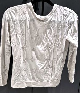Cozy Snowflake Print Long Sleeve Shirt