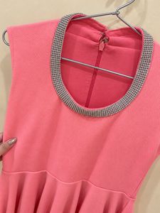 Pink Fit and Flare Dress