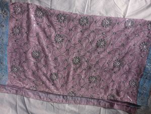 Embellished Lavender Saree
