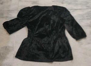 Elegant Black Velvet Top