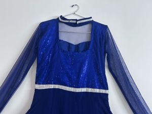 Stunning Royal Blue Sequined Anarkali Gown