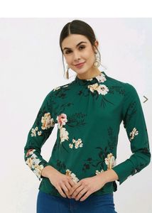 Harpa Green Floral Printed Top