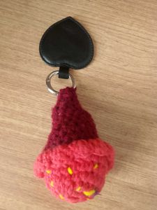 Handmade Crochet icecream Keychain
