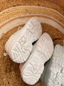 Cream Platform Sneakers(new with box)