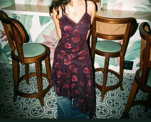 Floral Mesh Mini Dress