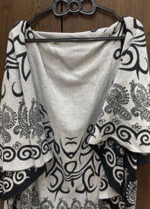 Stylish Grey & Black Printed Dupatta