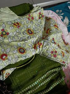 Green Embellished Saree
