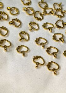 Golden Heart Charms (Set of 20 pieces)