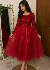 Sparkling Red Sequin Gown