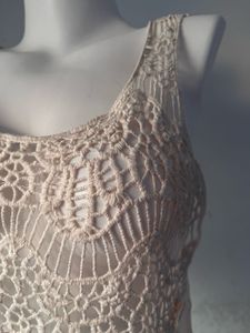 Boho Crochet Mini Dress