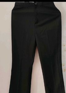 Chic High-Waisted Black Flare Trousers