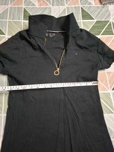 Tommy Hilfiger Black Zip Polo T-Shirt