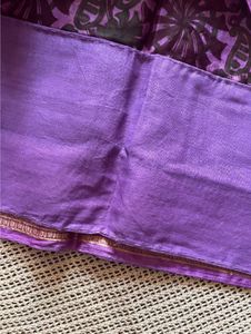 Elegant Purple Patterned Silk Saree