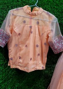 Peach Lehenga Choli Set