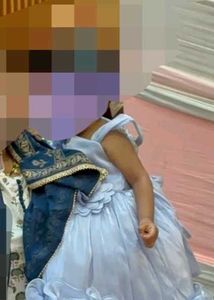 Cute Blue Flower Girl Dress