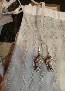 Stunning Sequined Grey Lehenga choli with dupatta.