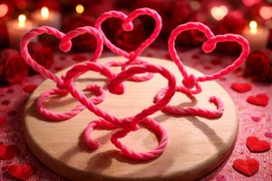 Red 3D Printed Rope Heart  Valentine's