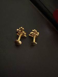 Golden Swan Stud Earrings