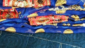 Sarees... Sequence Work Transperant Saree Without Blouse Piece