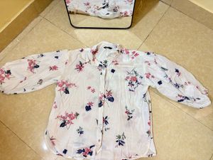 Floral Print Button-Up Shirt