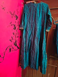 Embroidered Teal Kurta Set with Palazzo