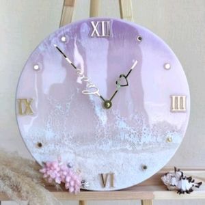 Unique Agate Slice Wall Clock