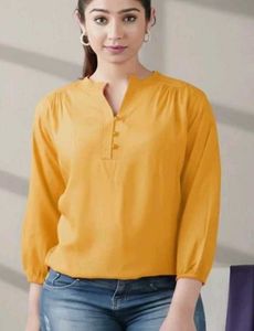 Stylish Yellow Tunic Top