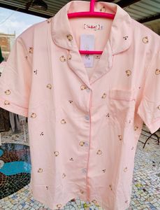Cute Pink Pajama Pants with Bear Print