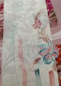Hand Painted saree with Glitter