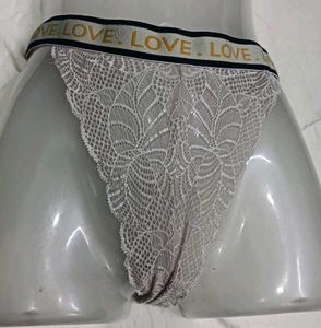 ,💛 Lace Thong with "LOVE" Band