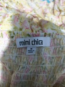 7123. Floral Tie-Front Mini Dress