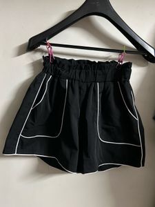 Black Shorts with White Piping