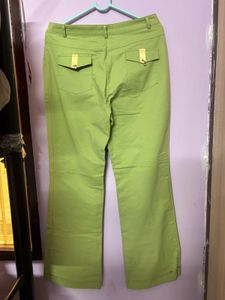 Vintage Lime Green Flare Pants