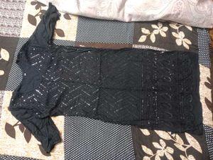 Elegant Black Sequined Kurta