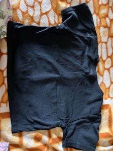 Black T-Shirt with Floral Print