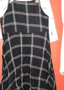 Cute Plaid Pinafore Dress