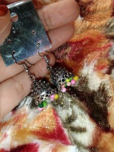 Oxidise Jhumka Earring