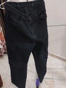 black and blue denim jeans pair ilof two in very g
